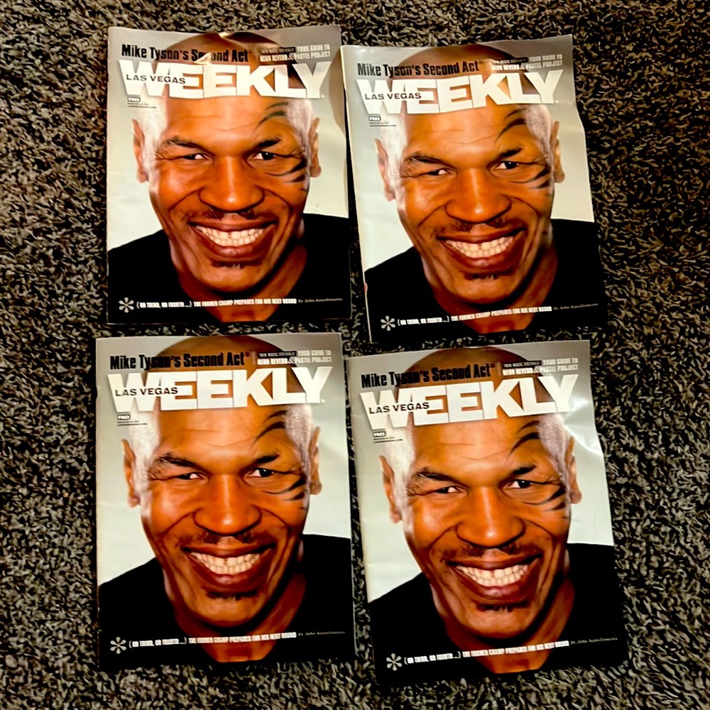 🔥4 MIKE TYSON LV WEEKLY COLLECTORS MAGAZINES LOT, HISTORICAL!!